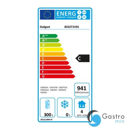 stół chłodniczy 2 drzwiowy 580 l, 600x400 mm, do pizzy z szufladami| 833271 STALGAST 
