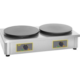 naleśnikarka elektryczna, emaliowana, podwójna, 2 x Ø 400 mm, P 2 x 3.6 kW | 777244 stalgast