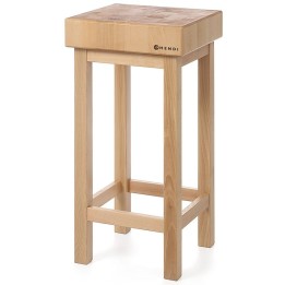 Kloc masarski drewniany na podstawie drewnianej 500x150