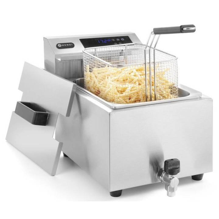 Frytownica 8 l z panelem cyfrowym Mastercook z kranem spustowym | 207369 hendi