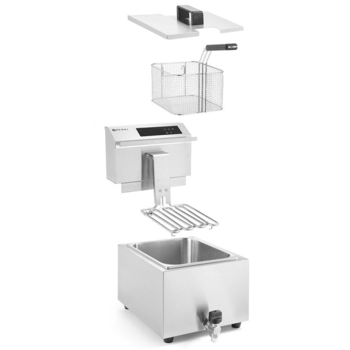 Frytownica 8 l z panelem cyfrowym Mastercook z kranem spustowym | 207369 hendi