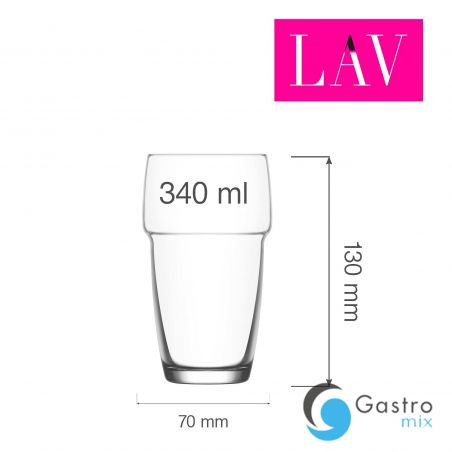 Szklanka wysoka long drink Galata 340 ml, LAV | LV-GLT397Z FINE DINE 