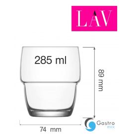 Szklanka do whiskey Galata 285 ml, LAV | LV-GLT339Z FINE DINE
