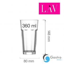  Szklanka wysoka 360 ml long drink Aras , LAV | LV-ARA270Z FINE DINE