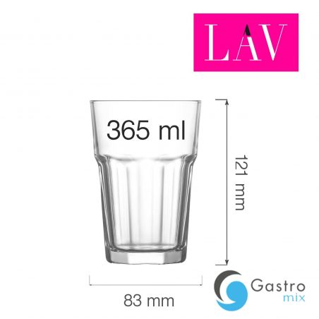 Szklanka wysoka 365 ml long drink Aras , LAV | LV-ARA265Z FINE DINE 