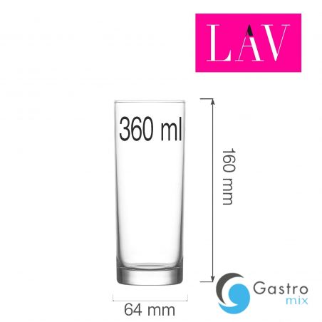 Szklanka wysoka 360 ml long drink Liberty , LAV| LV-LBR340Z FINE DINE 