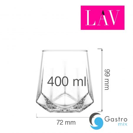 Szklanka do whiskey Valeria 400 ml, LAV | LV-VLR354Z fine dine 