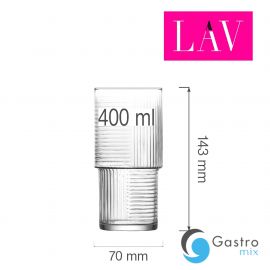  Szklanka wysoka long drink Helen 400 ml, LAV | LV-HLN376Z FINE DINE