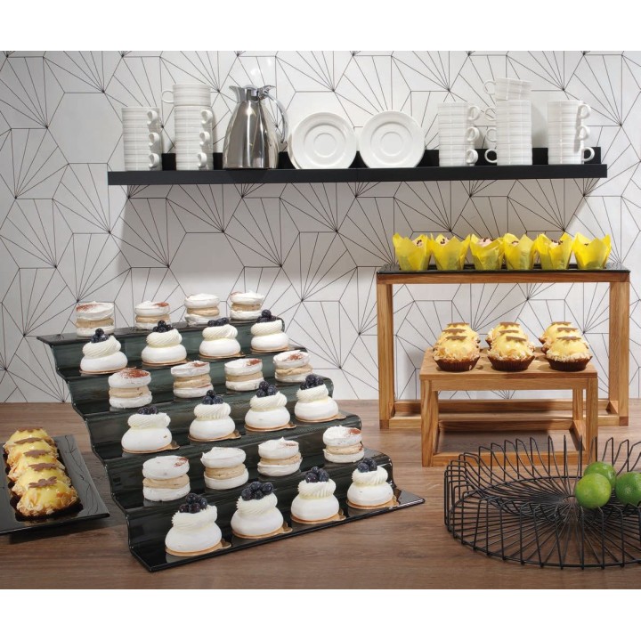 Schody bufetowe 7-stopniowe czarne | 429761 FINE DINE