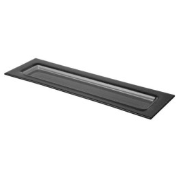 Taca szklana GN 2/4 czarna | 429938 FINE DINE