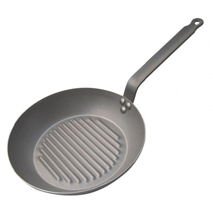Patelnia okrągła grillowa śr. 26 cm CARBONE PLUS | D-5530-26  DE BUYER