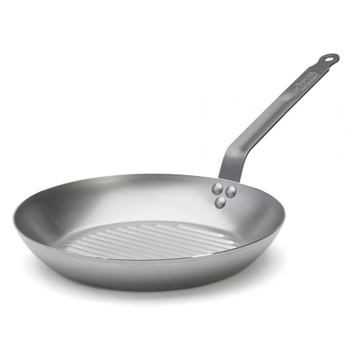 Patelnia okrągła grillowa śr. 30 cm CARBONE PLUS  | D-5530-30  DE BUYER
