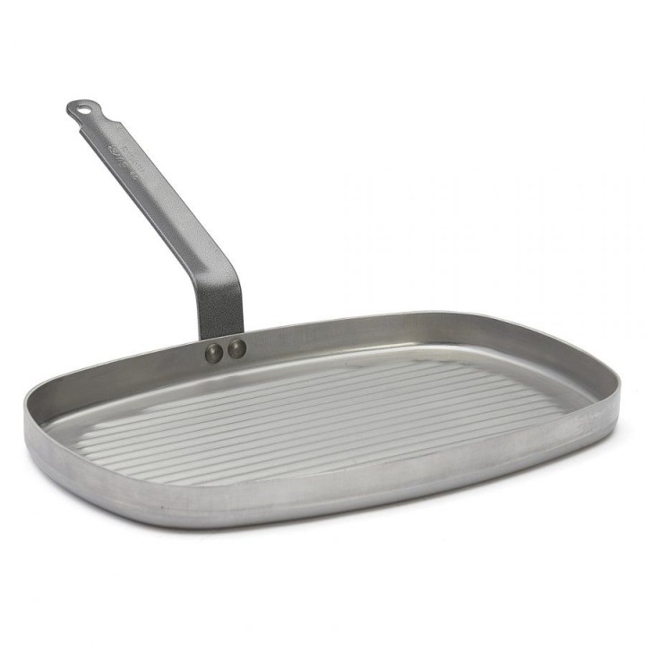 Patelnia prostokątna grillowa CARBONE PLUS  | D-5540-38 DE BUYER