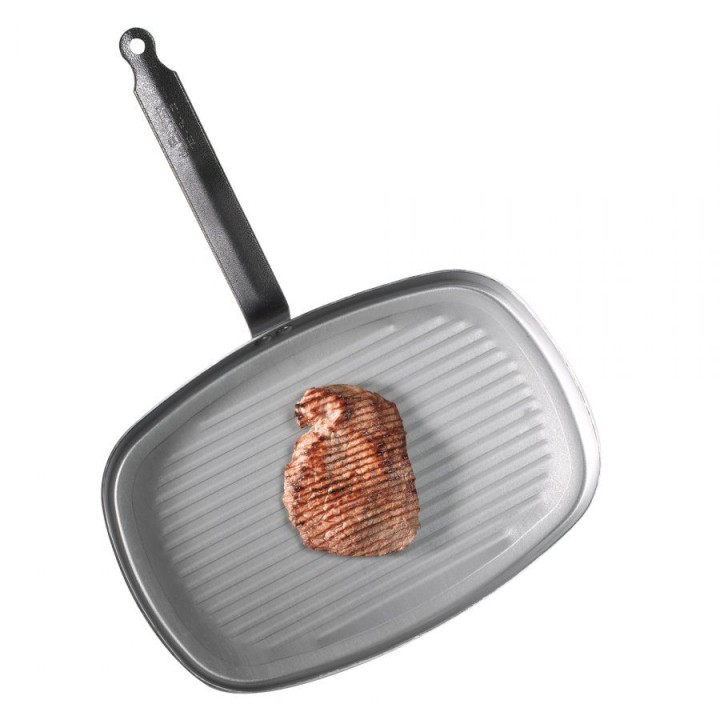 Patelnia prostokątna grillowa CARBONE PLUS  | D-5540-38 DE BUYER