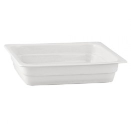Pojemnik GN 1/2 wys. 6,5 cm z porcelany biały  | V-BUGN-12065-2 VERLO