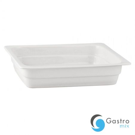 Pojemnik GN 1/2 wys. 6,5 cm z porcelany biały  | V-BUGN-12065-2 VERLO 