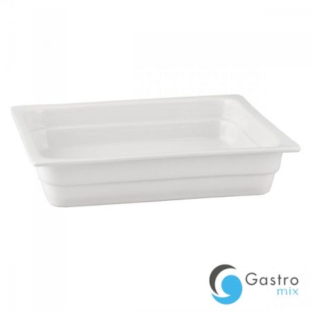 Pojemnik GN 2/3 wys. 2,2 cm z porcelany biały | V-BUGN-23022-3  VERLO 