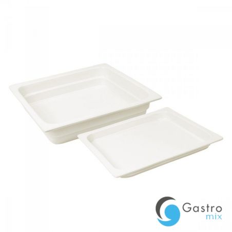 Pojemnik GN 2/3 wys. 2,2 cm z porcelany biały | V-BUGN-23022-3  VERLO 