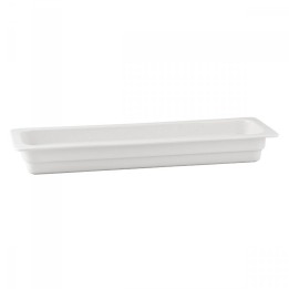 Pojemnik GN 2/4 wys. 6,5 cm z porcelany biały | V-BUGN-24065-2  VERLO