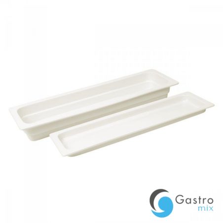 Pojemnik GN 2/4 wys. 6,5 cm z porcelany biały | V-BUGN-24065-2  VERLO 