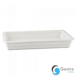 Pojemnik GN 1/1 wys. 6,5 cm z porcelany biały | V-BUGN-11065-1 VERLO