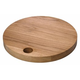 Deska dębowa okrągła z otworem śr. 28 cm EGZOS | V-11547 VERLO
