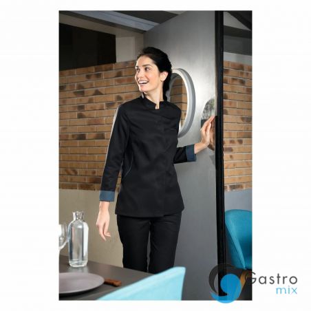 Bluza kucharska rozm. M  długi rękaw czarna  ESCALE | U-ES-BLS-M ROBUR 