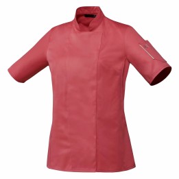 Bluza kucharska rozm. M  malinowa, krótki rękaw UNERA  | U-UN-RTS-M ROBUR