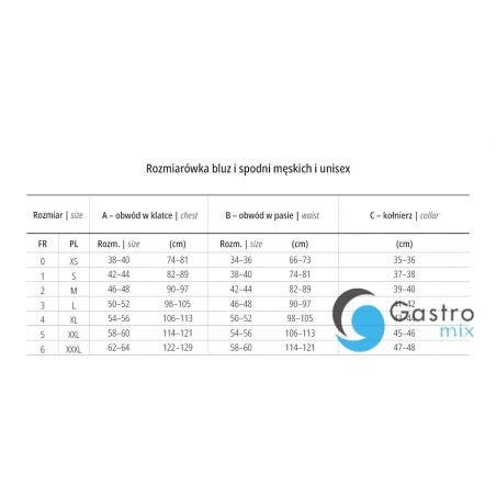 Spodnie kucharskie rozm. L  czarne ARENAL | U-AR-B-L ROBUR 