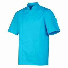 Bluza kucharska turkusowa rozm. L , krótki rękaw  NERO -| U-NE-TTS-L  ROBUR