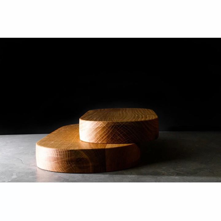 Deska dębowa owalna 300x150x40 mm STRATOS | V-11551 VERLO