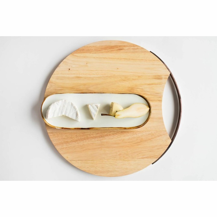 Deska okrągła do serwowania 38 cm mango | V-D1007 VERLO