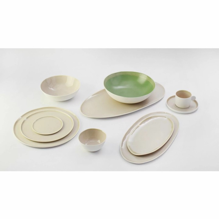 Talerz płaski okrągły 12 cm, beżowy ETER  | V-85015-12 VERLO