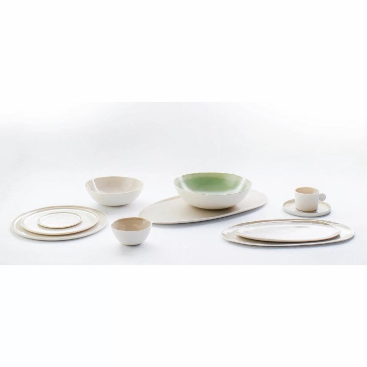 Talerz płaski okrągły 12 cm, beżowy ETER  | V-85015-12 VERLO