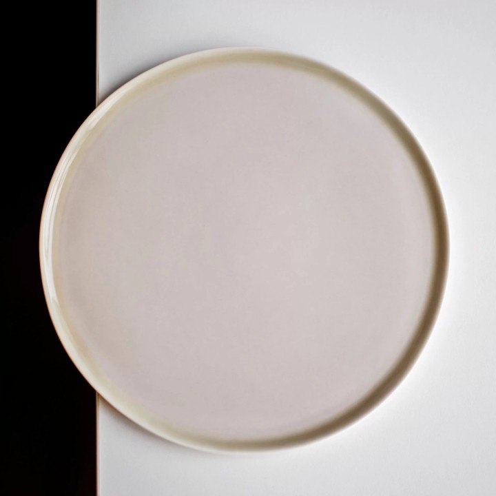 Talerz płaski okrągły 20 cm, beżowy ETER  | V-85018-6 VERLO