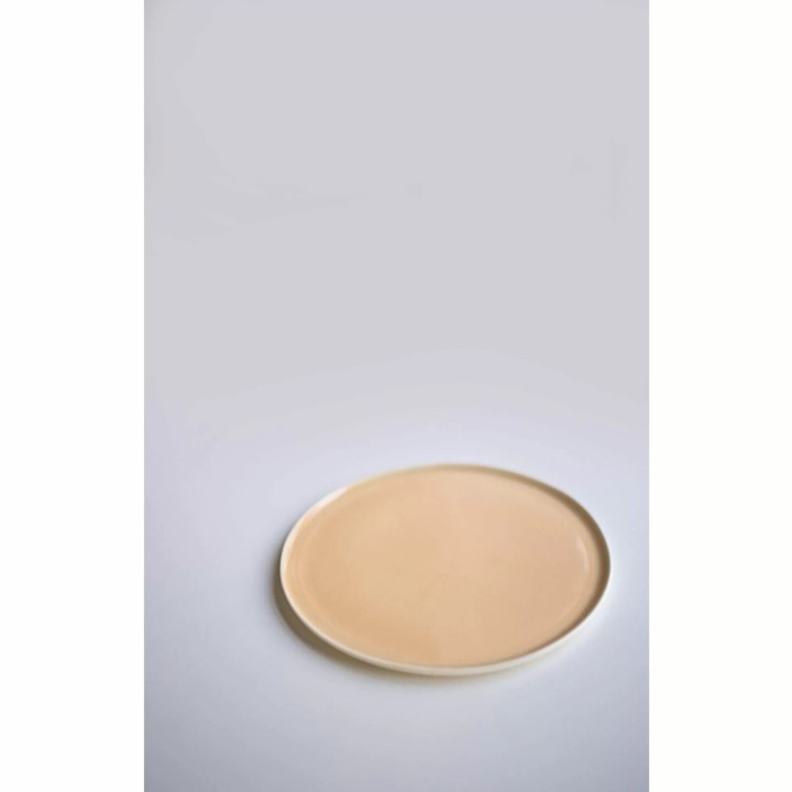 Talerz płaski okrągły 18 cm, łososiowy ETER| V-85017-6 VERLO
