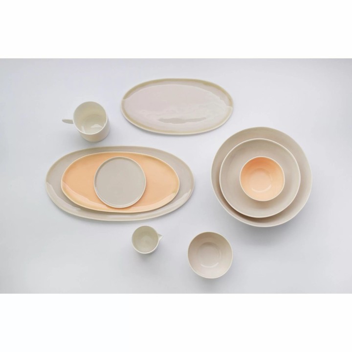 Talerz owalny 34,5x15 cm, beżowy ETER | V-85025-6 VERLO