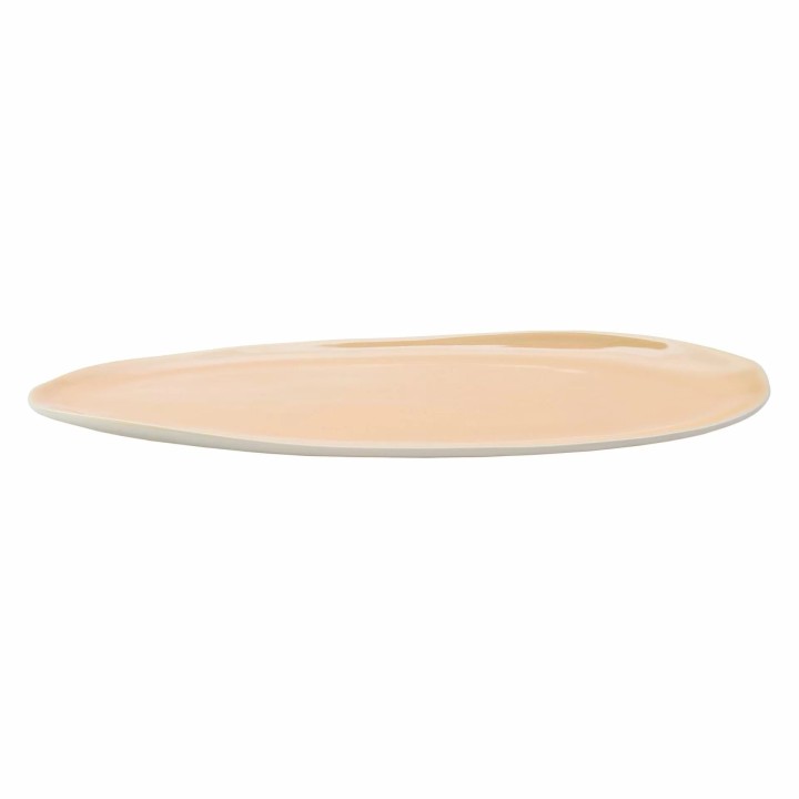 Talerz owalny 26,5x14 cm, łososiowy ETER | V-85023-6 VERLO