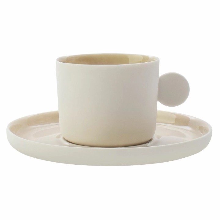 Spodek do filiżanki 140ml, beżowy ETER | V-85032-12 VERLO