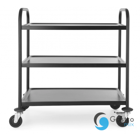 Wózek kelnerski 3-półkowy, czarny, 900x590x930 mm | 811320 HENDI 