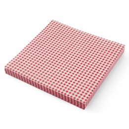 Papier pergaminowy do frytek i przekąsek-w kratkę 306x305 mm-zestaw 500 szt.  | 678176 HENDI