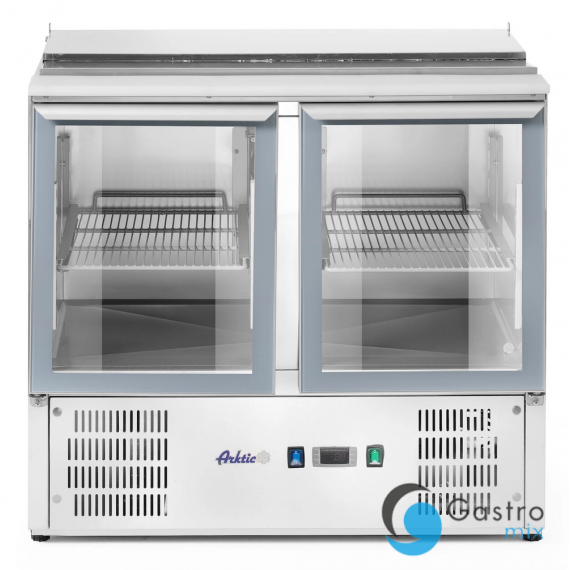 Stół chłodniczy 2-drzwiowy przeszklony z pokrywą uchylną, Arktic, 247L, 230V | 236246 HENDI 