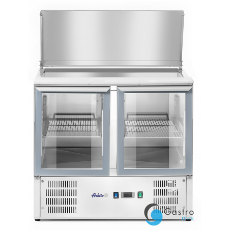 Stół chłodniczy 2-drzwiowy przeszklony z pokrywą uchylną, Arktic, 247L, 230V | 236246 HENDI 