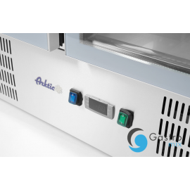  Stół chłodniczy 2-drzwiowy przeszklony z pokrywą uchylną, Arktic, 247L, 230V | 236246 HENDI