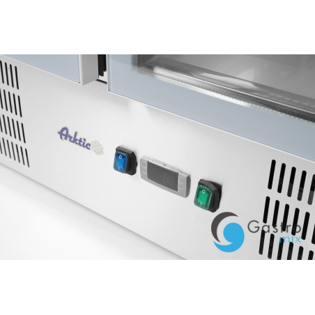 Stół chłodniczy 2-drzwiowy przeszklony z pokrywą uchylną, Arktic, 247L, 230V | 236246 HENDI 