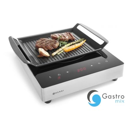 Taca ryflowana do kuchenek indukcyjnych Titanium Professional | 629130 HENDI 