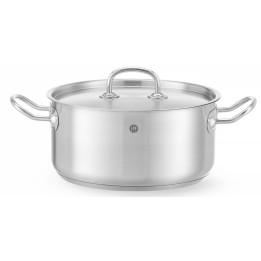 Garnek niski Kitchen Line z pokrywką 5 l; śr. 240 x 115 h