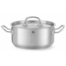 Garnek niski Kitchen Line z pokrywką 3 l; śr. 200 x 95 h