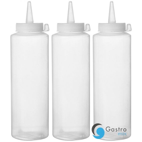 Dyspenser do sosów 0,20l przezroczysty-zestaw 3 szt.  | 558058 HENDI 