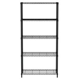 Regał magazynowy 5-półkowy  910x455x(H)1830mm czarny, malowany proszkowo | 812990 hendi